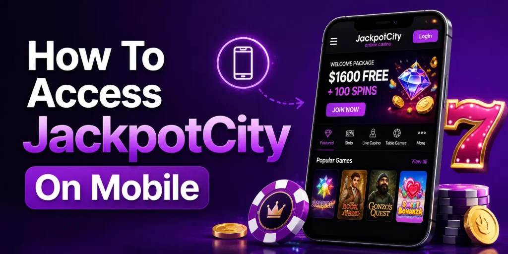 How To Access JackpotCity Mobile Casino